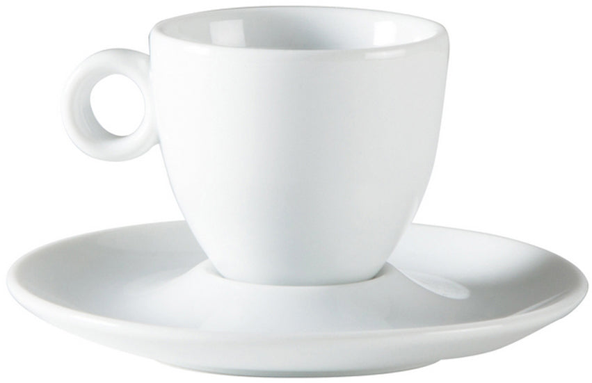 SOUS TASSE Ø12.5CM BOLA PORCELAINE BLANCHE – Petit déjeuner – HygiRéa