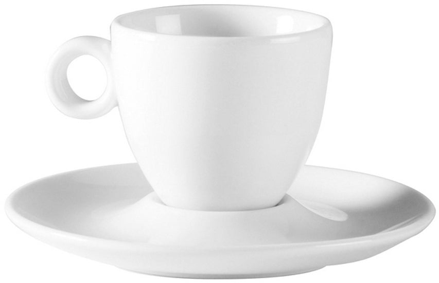 SOUS TASSE Ø14.5CM BOLA PORCELAINE BLANCHE – Petit déjeuner – HygiRéa