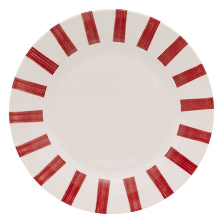Assiette plate Cheri rouge diamètre 27 cm