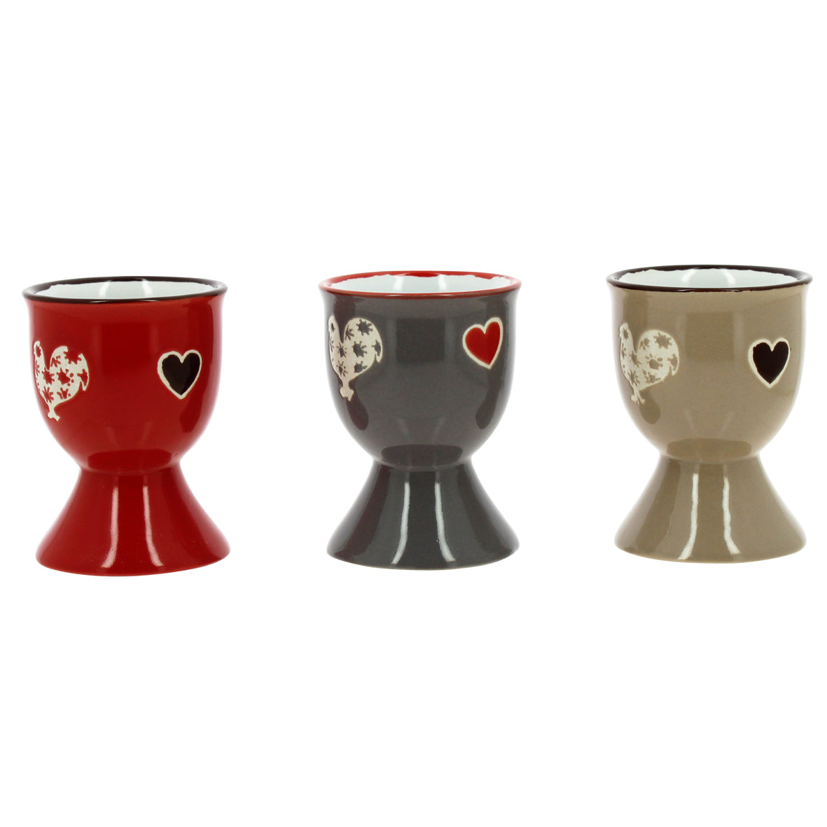 COQUETIER POULE 5XH6,5CM 3 COULEURS ASSORTIES – Accessoire de table – HygiRéa