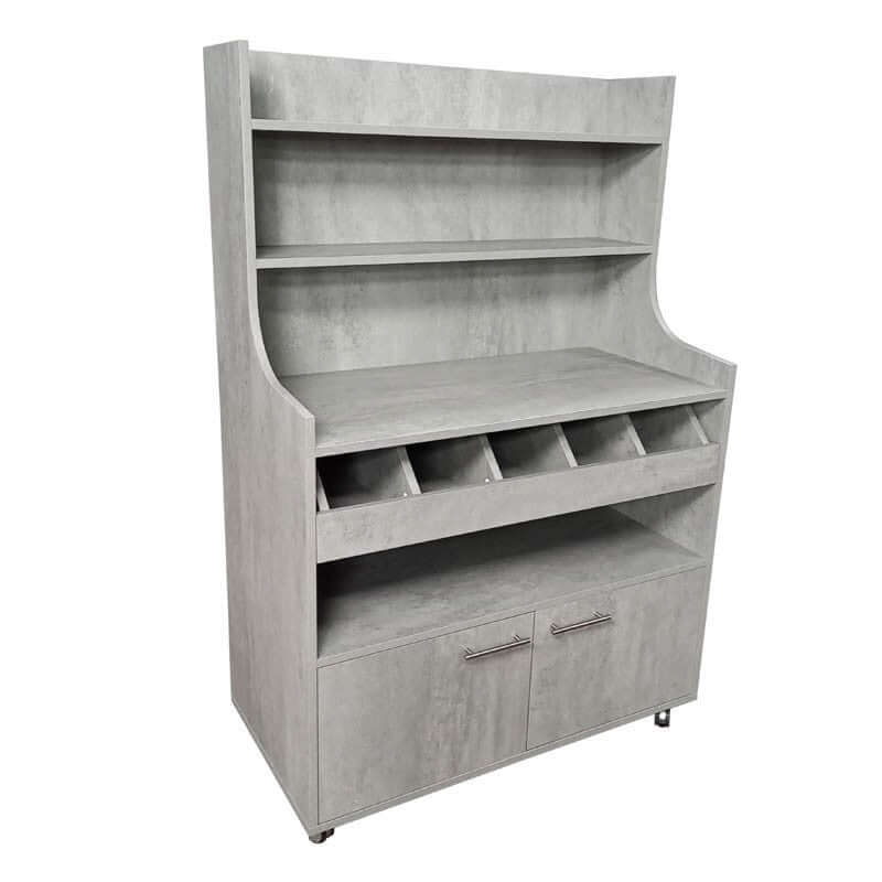 CAFETERIA - DESSERTE HAUT - BÉTON GRIS D3274 VL – Meuble Snacking – HygiRéa