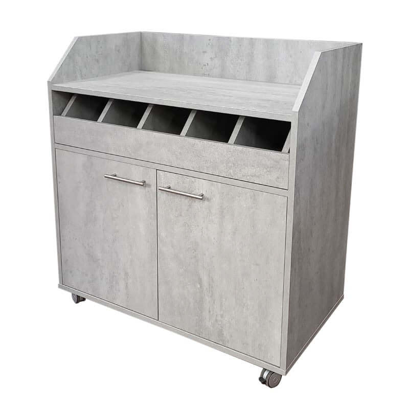CAMARERO - DESSERTE BASSE - BÉTON GRIS D3274 VL – Meuble Snacking – HygiRéa
