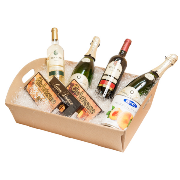 CORBEILLE CADEAU EN KRAFT 43x30x11 CM - LOT DE 30