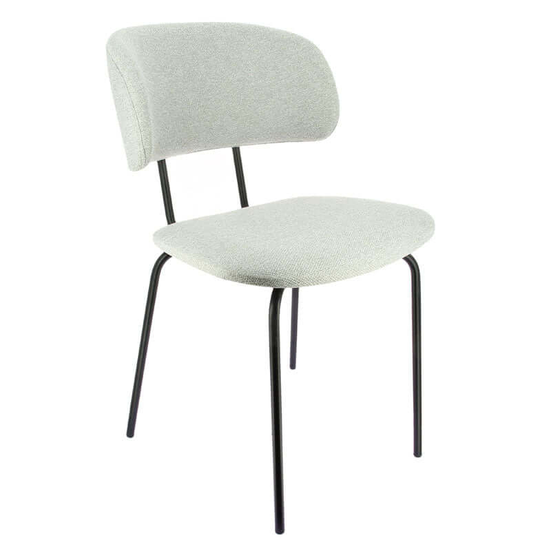 CHLOE CHAISE METAL TISSU GRIS – Chaise d’intérieur – HygiRéa