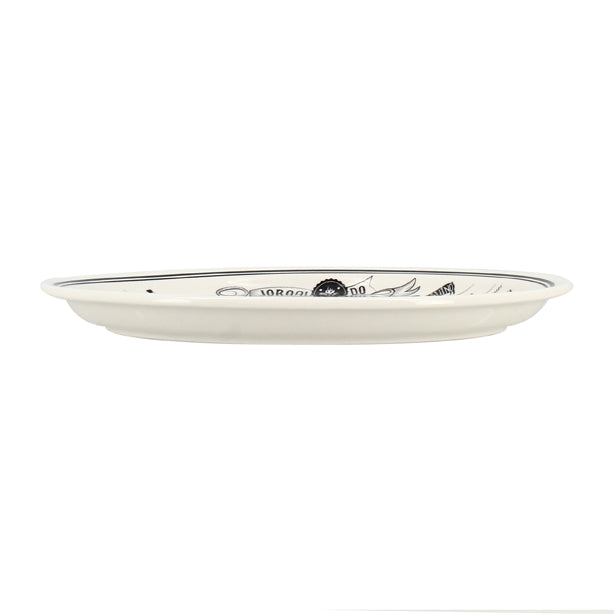 ASSIETTE À STEAK OVALE 30.5X24CM EN GRÈS – Assiette – HygiRéa