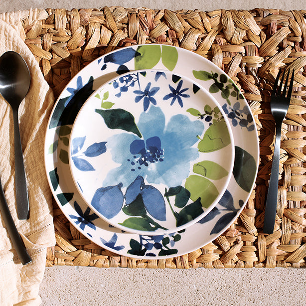 ASSIETTE DESSERT BLEUET 19CM EN GRÈS – Assiette – HygiRéa