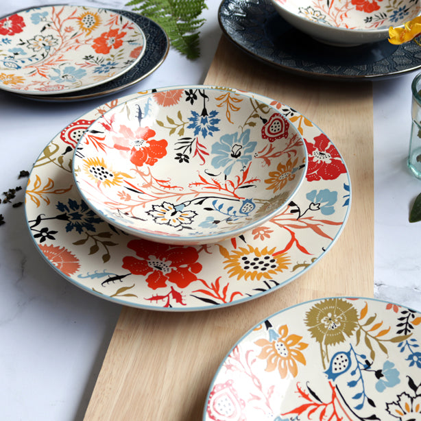 ASSIETTE PLATE JAIPUR 27CM EN GRÈS – Assiette – HygiRéa