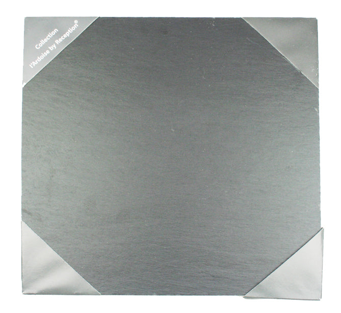 ASSIETTE CARRE ARDOISE A DESSERT 20X20CM – Assiette – HygiRéa