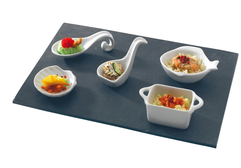 ASSIETTE ARDOISE RECTANGULAIRE NATURELLE 25X10CM – Assiette – HygiRéa