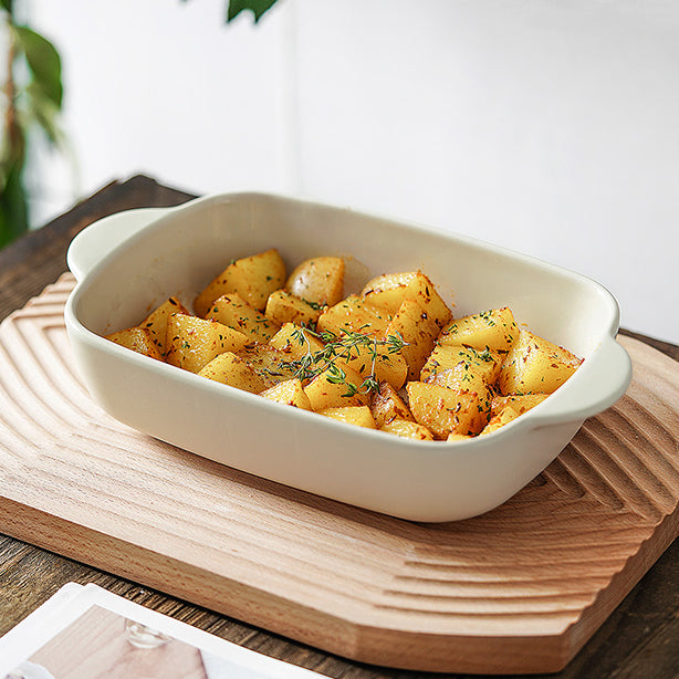 PLAT À FOUR OCTAVE RECTANGLE 22X13.5CM 500ML EN GRÈS BEIGE – Cuisson au four – HygiRéa