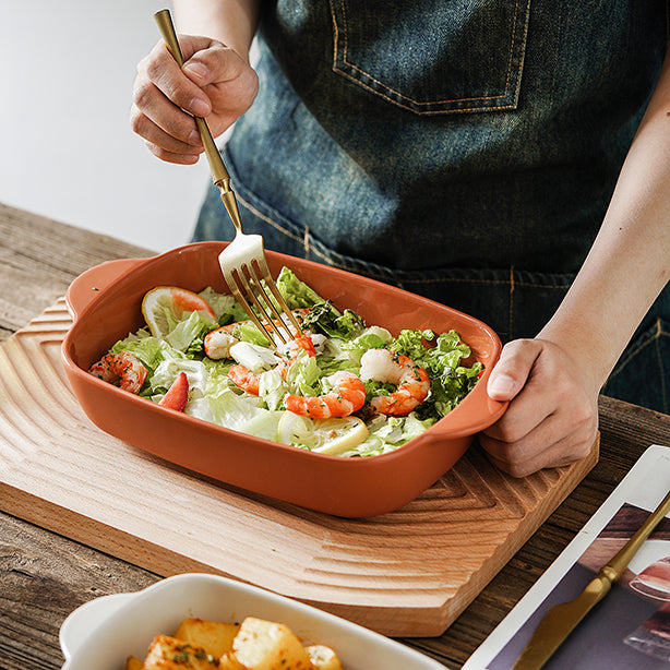 PLAT À FOUR OCTAVE RECTANGLE 22X13.5CM 500ML EN GRÈS TERRACOTTA – Cuisson au four – HygiRéa