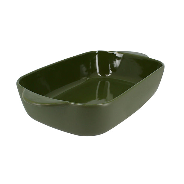 PLAT À FOUR OCTAVE RECTANGLE 38X23CM 3.3L EN GRÈS VERT – Cuisson au four – HygiRéa
