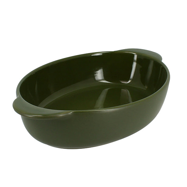 PLAT À FOUR OCTAVE OVALE 27X16.5CM 950ML EN GRÈS VERT – Cuisson au four – HygiRéa