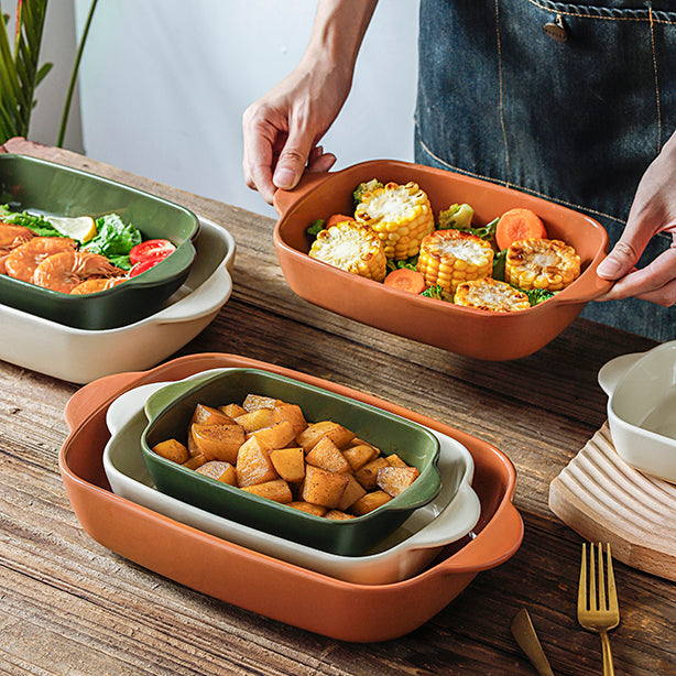 PLAT À FOUR OCTAVE CARRÉ 24CM 1.2L EN GRÈS VERT – Cuisson au four – HygiRéa