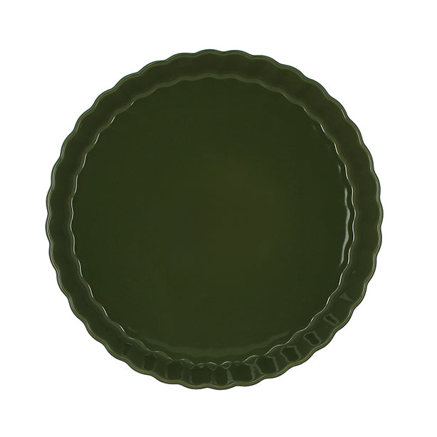 TOURTIÈRE OCTAVE DIAMÈTRE 29CM EN GRÈS VERT – Cuisson au four – HygiRéa