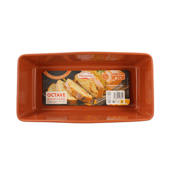 MOULE À CAKE OCTAVE 27X13.5CM EN GRÈS TERRACOTTA – Cuisson au four – HygiRéa