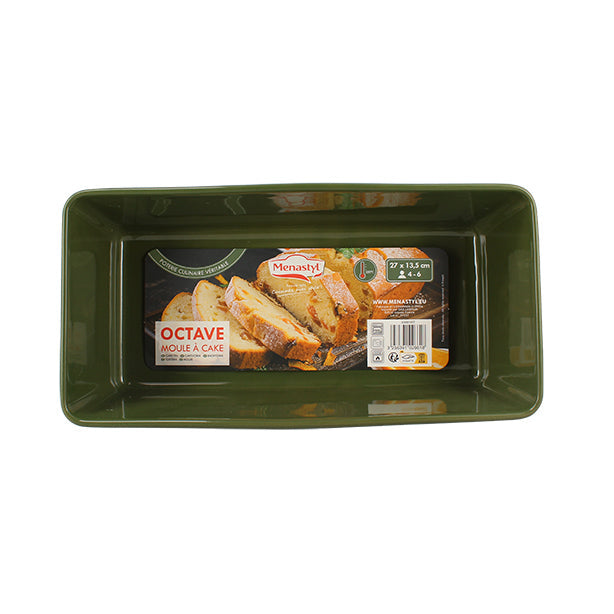 MOULE À CAKE OCTAVE 27X13.5CM EN GRÈS VERT – Cuisson au four – HygiRéa