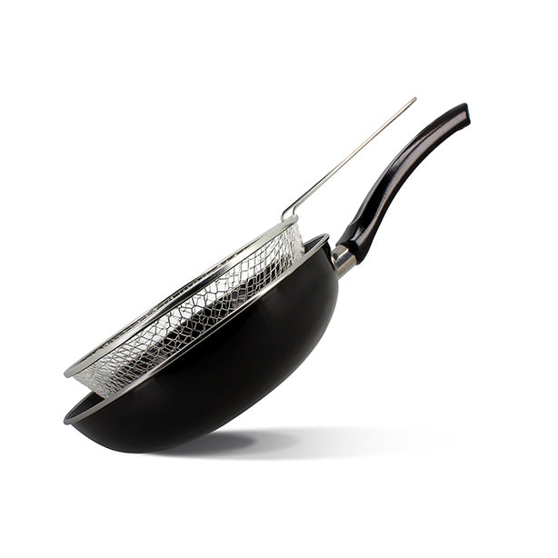 POELE A FRIRE 26CM EMAILLEE NOIRE – Cuisson spécifique – HygiRéa