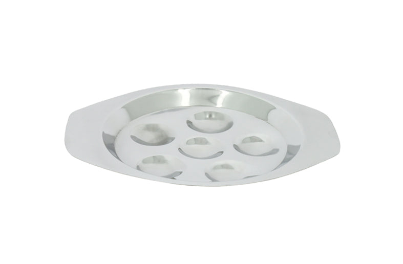 LOT DE 6 PLATS À ESCARGOTS 6 TROUS EN INOX – Cuisson au four – HygiRéa