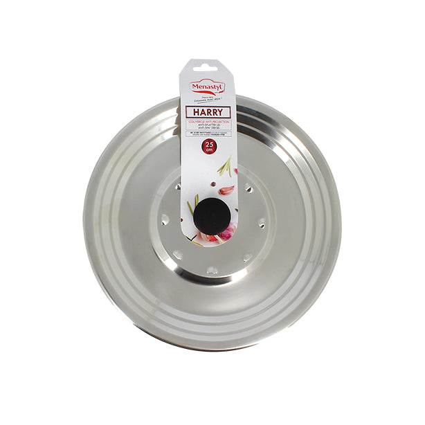 COUVERCLE ANTI-GRAS HARRY 25CM EN INOX KA-05601 – Couvercle – HygiRéa