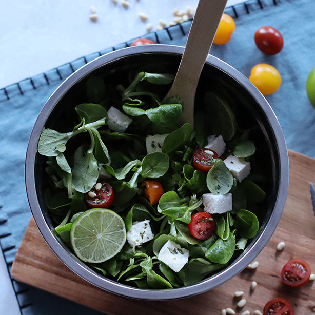 BOL À MÉLANGER EN ACIER INOXYDABLE 22CM 2.5L ANTI DÉRAPANT – Préparation culinaire – HygiRéa