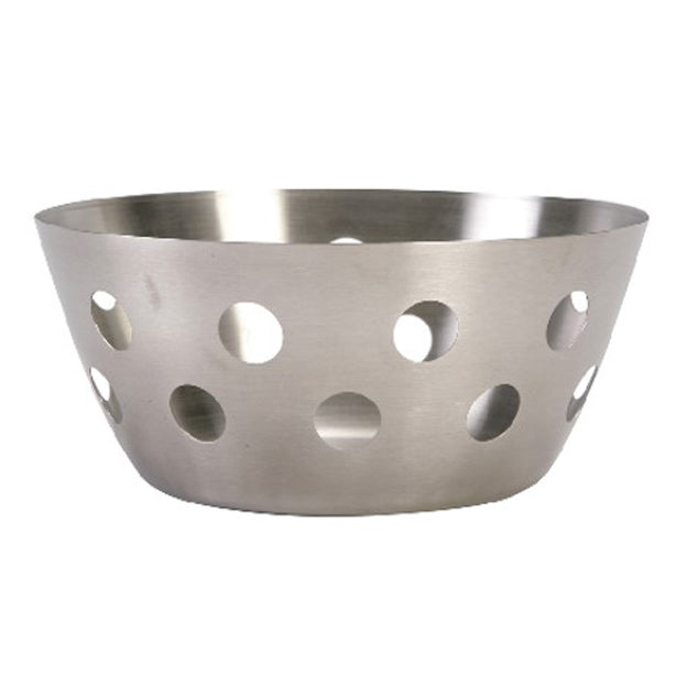 CORBEILLE À PAIN RONDE 20CM EN ACIER INOXYDABLE – Accessoire de table – HygiRéa