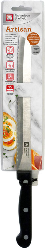 COUTEAU À PAIN ARTISAN 3 RIVETS LAME 31CM – Ustensile de découpe – HygiRéa