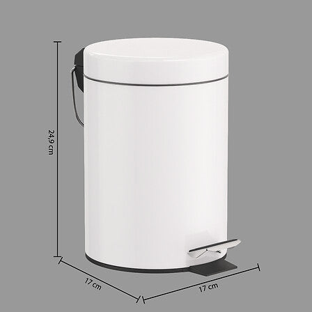 Poubelle à pédale 3L métal – Poubelles – HygiRéa