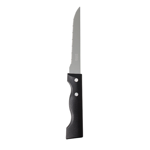 COUTEAU A STEAK MANCHE NOIR 2 RIVETS 22,5CM – Couvert – HygiRéa