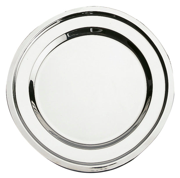 PLAT ROND UNI INOX DIAMÈTRE 30CM – Accessoire de table – HygiRéa