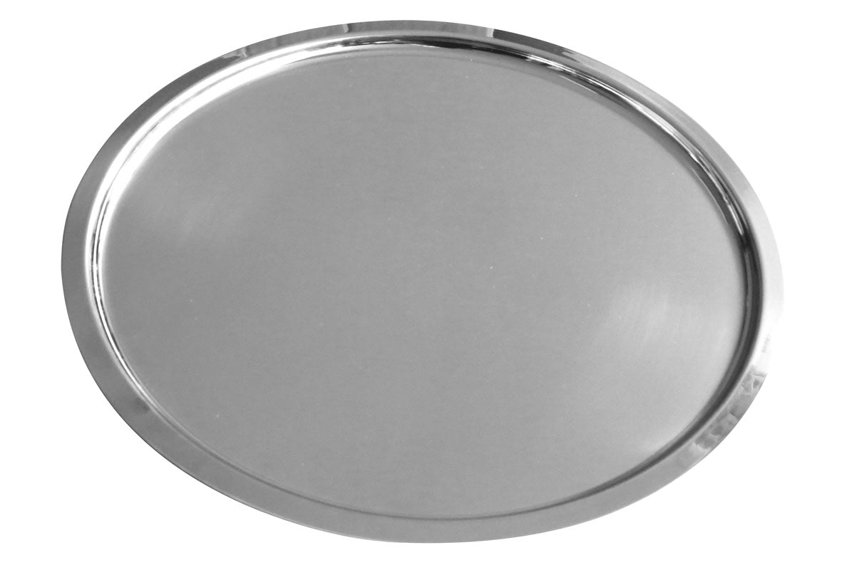 PLAT ROND UNI INOX DIAMÈTRE 34CM – Complément table – HygiRéa