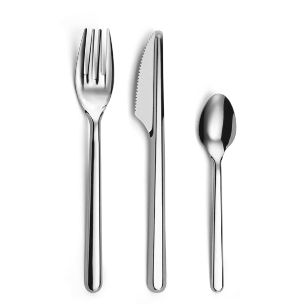 SET DE 3 PIÈCES COUVERT LEAVES ACIER INOXYDABLE EN CRAVATE DE 18 SETS – Couvert – HygiRéa