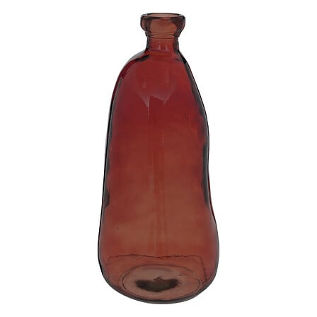 Vase bouteille Uly haut 51 cm verre recyclé ambre – Vase – HygiRéa