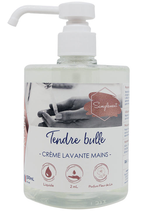 TENDRE BULLE PARFUM FLEUR DE LIN - ECOLABEL – CREME LAVANTE – HygiRéa
