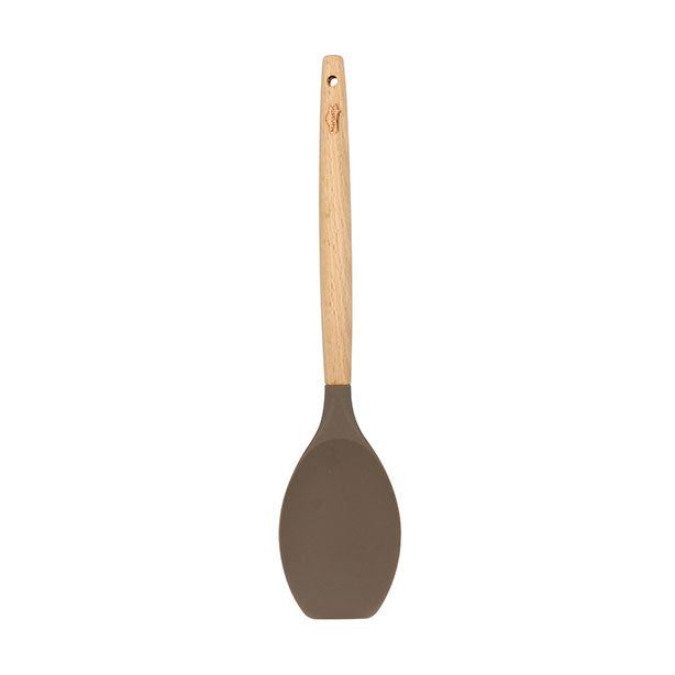 SPATULE CUILLÈRE ELIOTT EN SILICONE ET MANCHE EN BOIS – Ustensile – HygiRéa