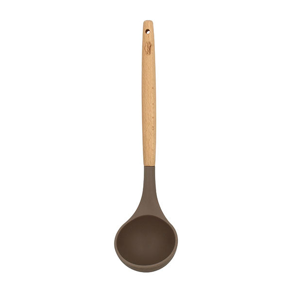 LOUCHE ELIOTT EN SILICONE AVEC MANCHE EN BOIS DE HÊTRE – Ustensile – HygiRéa