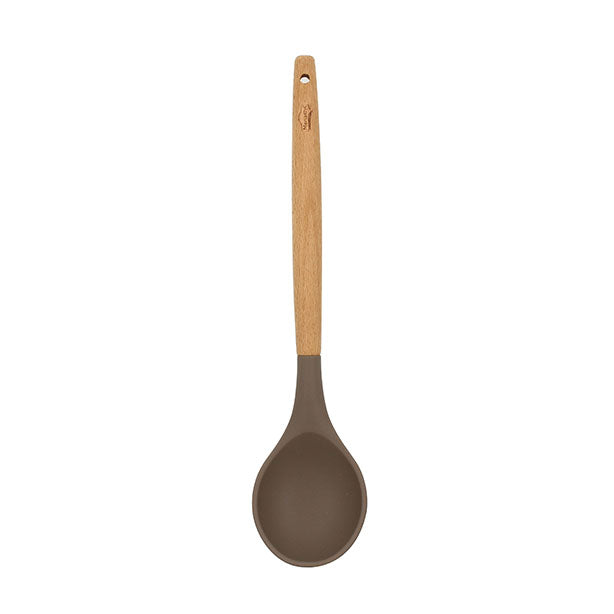 CUILLÈRE ELIOTT EN SILICONE AVEC MANCHE EN BOIS DE HÊTRE – Ustensile – HygiRéa