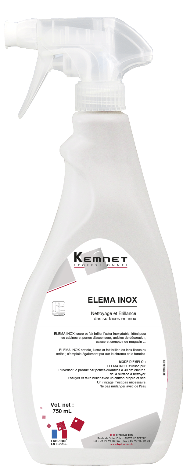 ELEMA INOX – Nettoyant, détartrant & degraissant spécifique – HygiRéa