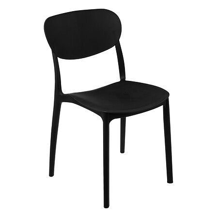 Chaise empilable Plasta plastique noir