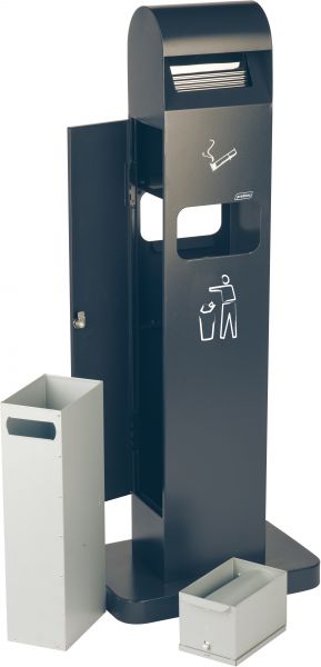 Cendrier sur pied avec corbeille 2L/8L – Cendrier Totem et Collecteur – HygiRéa