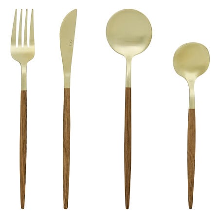 Ménagère 24 pièces Ida inox et manches bois