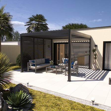 Pergola Evora Aluminium 3,6x6m Electrique – Tonnelles et Pergolas – HygiRéa