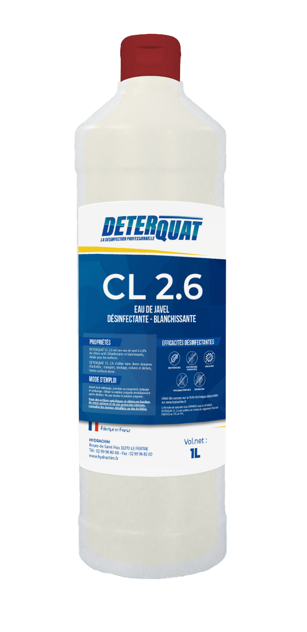 CL 2.6 - (EAU DE JAVEL) – Javel Liquide – HygiRéa