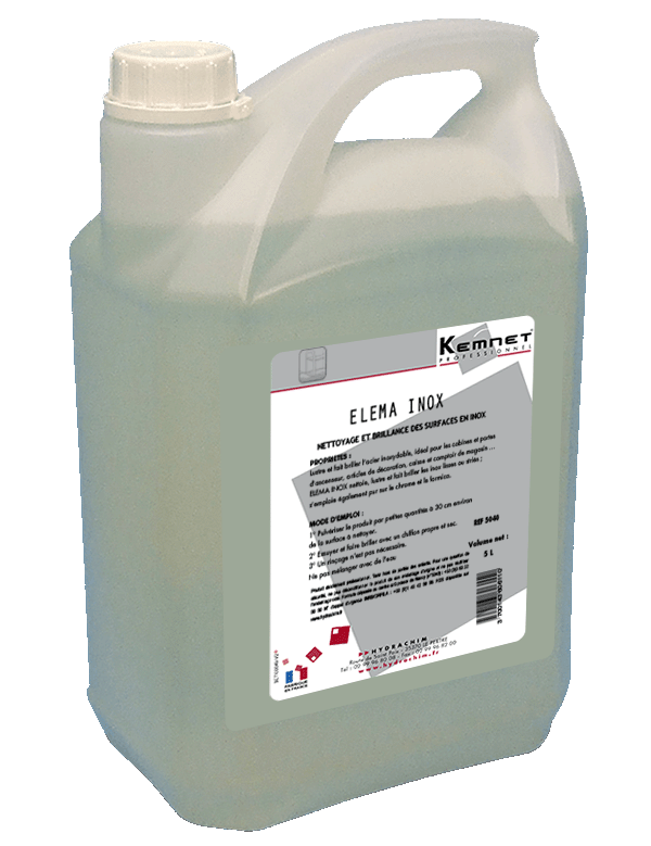 ELEMA INOX – Nettoyant, détartrant & degraissant spécifique – HygiRéa