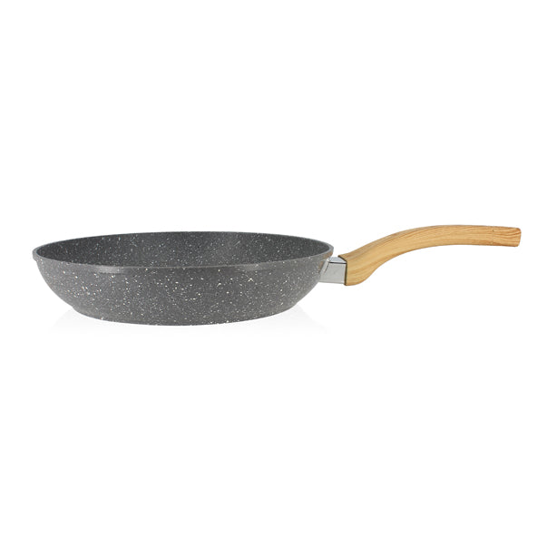 POELE CANNELLE 28CM AVEC POIGNÉE EN BOIS CLAIR – Poêle, poêlon et sauteuse – HygiRéa