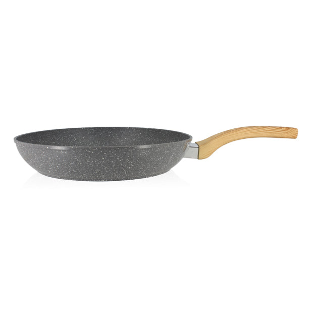 POELE CANNELLE 30CM AVEC POIGNÉE EN BOIS CLAIR – Poêle, poêlon et sauteuse – HygiRéa