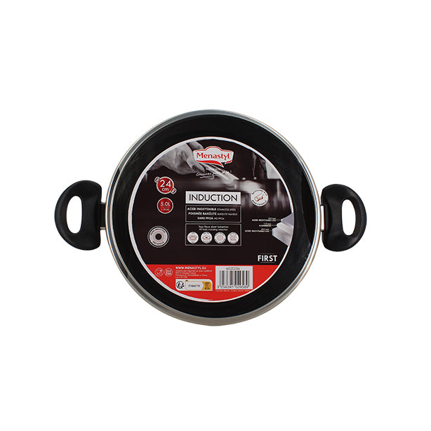 FAITOUT FIRST 24CM EN ACIER INOXYDABLE AVEC COUVERCLE – Faitout, traiteur et marmite – HygiRéa