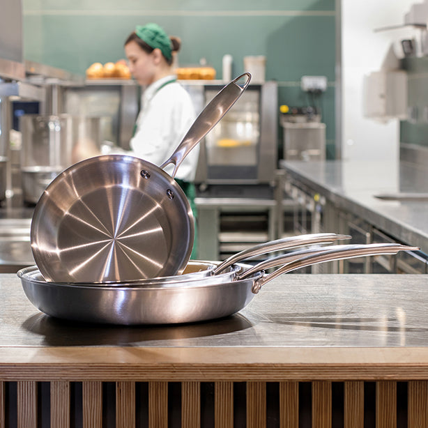 POÊLE TRIPLY 24CM EN ACIER INOXYDABLE FABRIQUÉE EN FRANCE – Poêle, poêlon et sauteuse – HygiRéa