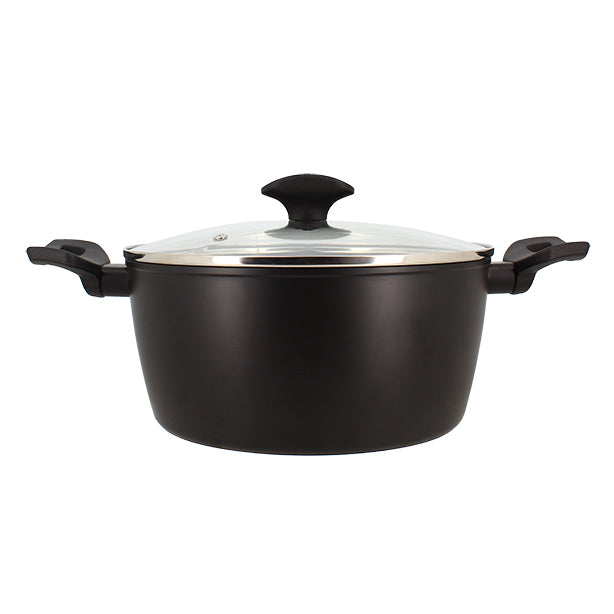 FAITOUT FIRST 24CM EN ALUMINIUM NOIR INDUCTION AVEC COUVERCLE – Faitout, traiteur et marmite – HygiRéa