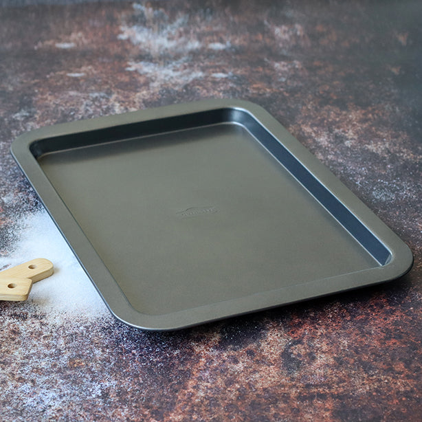 PLAQUE À FOUR AMANDINE 38X27CM EN ACIER CARBONE ANTI-ADHÉSIF – Cuisson au four – HygiRéa